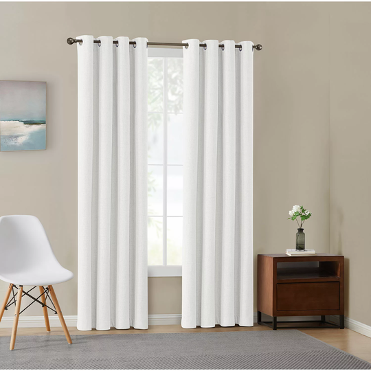 Total Blackout Window Panel Pairs-White 52x95