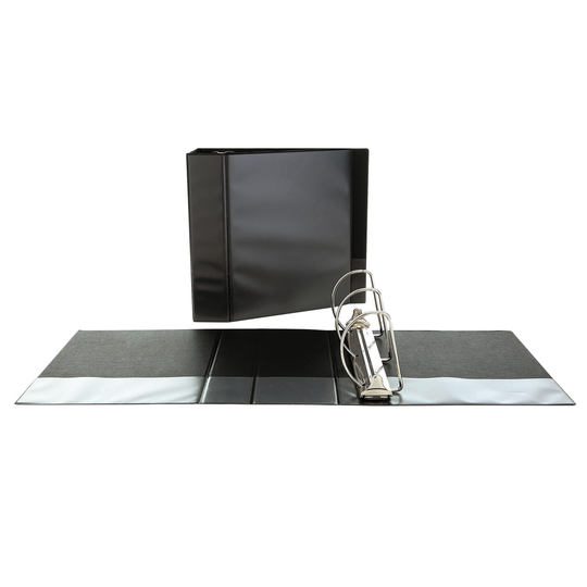 Universal® Slant-Ring Economy View Binder, 5" Capacity, Black