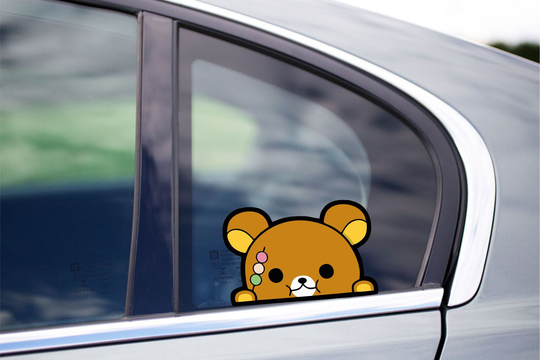 Chairoikoguma Peeking Peekers Window Vinyl Decal Anime Stickers Rilakkuma