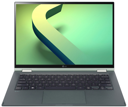 LG gram 14" Topaz Green 2-In-1 Laptop Intel i7-1260P 16GB RAM 1TB SSD, Intel Xe Graphics