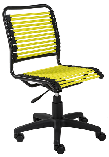Euro Style Lime Bungie Allison Low Back Office Chair