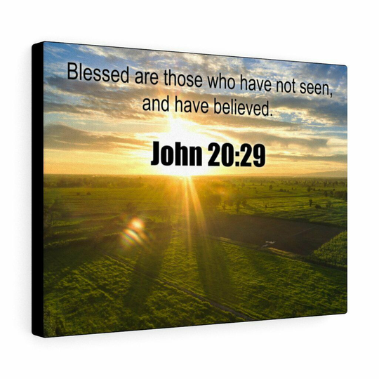 Scripture Toile Blessed Ces Who Avoir Admis John 20: 29 Chrétien Mural Art B
