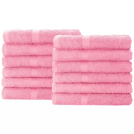 Hometex 100% Cotton Lightweight Hand Towels 12-pk. (16" x 27"), Rose
