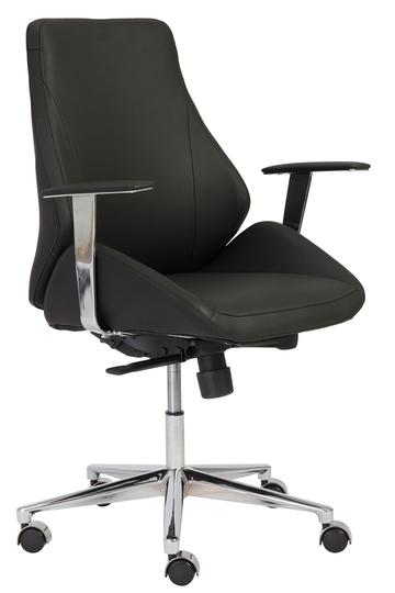 Euro Style Bergen Black Low Back Office Chair