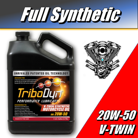 TriboDyn TRI-EX2 SAE 20W-50 Full Synthetic V-TWIN Ceramic Motorcycle Oil