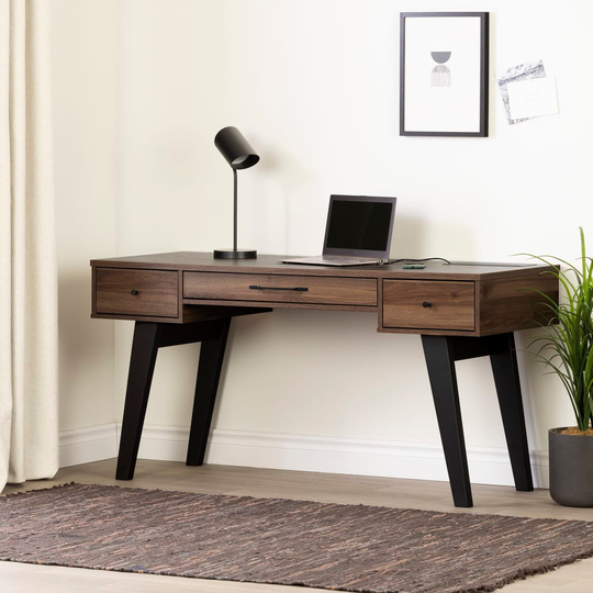 Helsy Walnut Brown Computer Desk