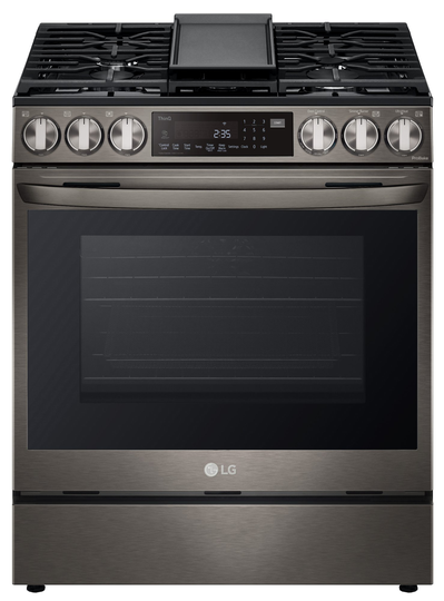 LG 6.3 cu ft Gas Range with InstaView - Black Stainless Steel
