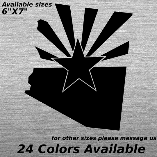 Arizona Flag decal sticker car truck Tucson Phoenix Flagstaff Yuma window
