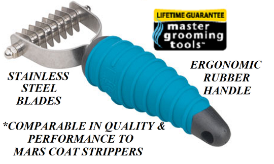 PET Dog GROOMING 8 Blade Stripping STRIPPER TOOL Hair Mat Breaker Comb RAKE Coat