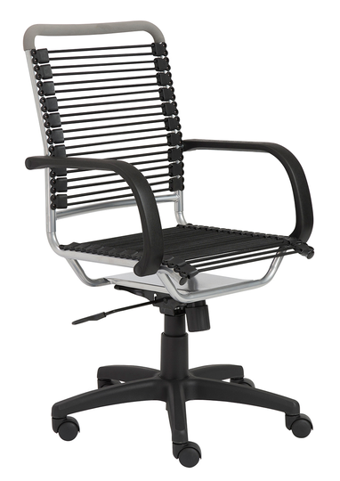 Euro Style Bungie Black High Back Office Chair