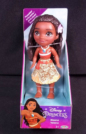 Disney Princess Moana Mini Toddler glitter dress 3" poseable figure NEW