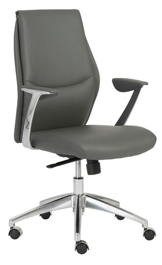 Euro Style Crosby Gray Low Back Office Chair
