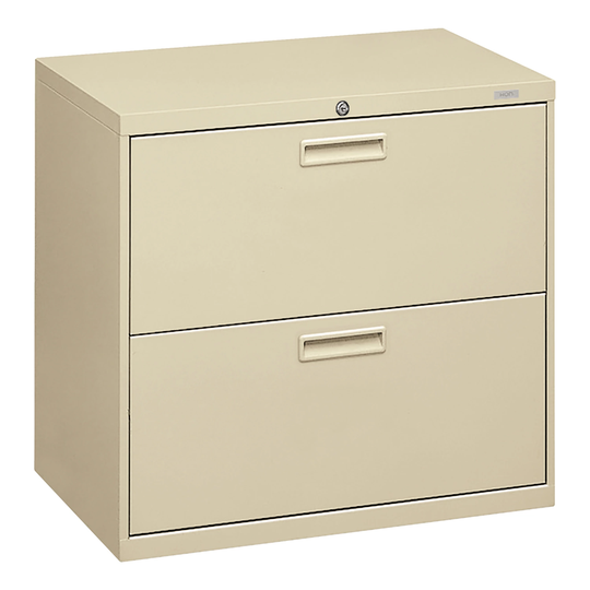 HON 30" 500 Series 2-Drawer Letter/Legal Lateral File Cabinet, Putty