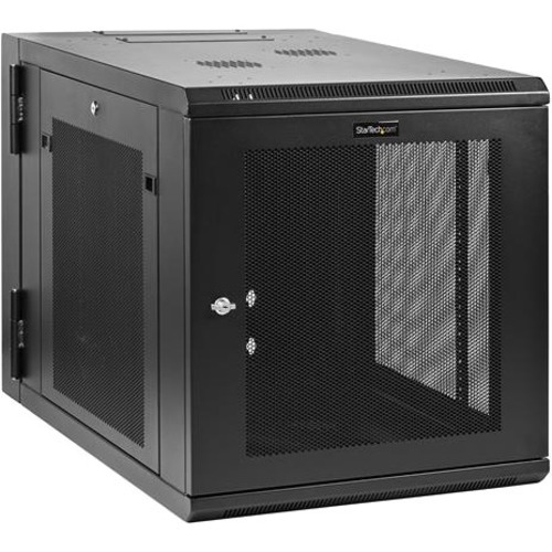 StarTech.com Wallmount Server Rack Cabinet - Hinged Enclosure 12U - Wallmount Network Cabinet - 24 in Deep