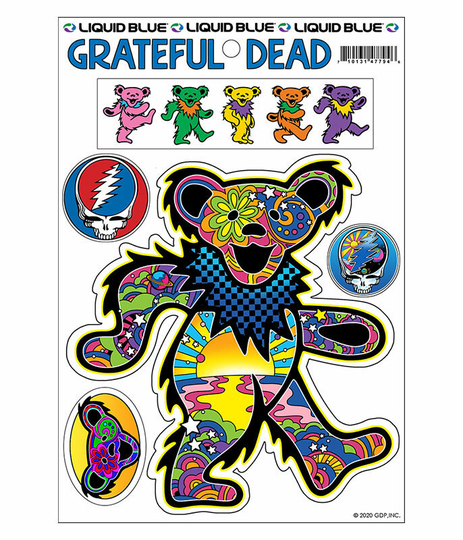 Grateful Dead Dancing Bears Outside Window Sticker Set Deadhead Car Decal