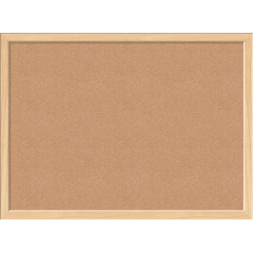 U Brands Cork Bulletin Board, 24 x 18 inches, Birch MDF Frame