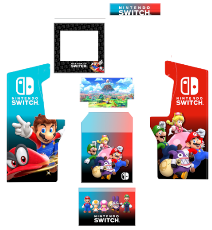 ARCADE1UP Legacy, ARCADE 1UP Mario Switch ARCADE DESIGN/Cabinet Artwork Graphics