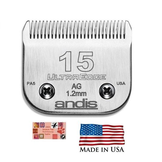 ANDIS ULTRAEDGE 15 BLADE Fit AGC,Oster A5 A6,Wahl KM5 KM10 Clipper Pet Grooming