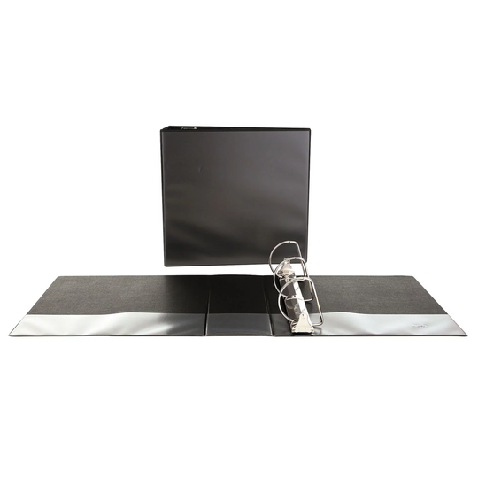 Universal® Slant-Ring Economy View Binder, 4" Capacity, Black