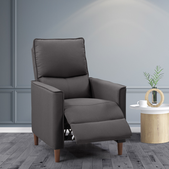 Alder Manual Recliner in Dark Gray