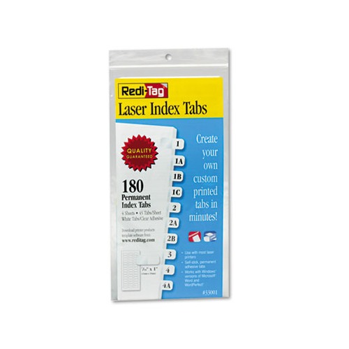 Laser Printable Index Tabs