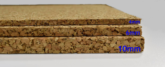 Natural Cork Sheets Mats 4mm 6mm 10mm Thick Various Sizes and Thicknesses Craft
