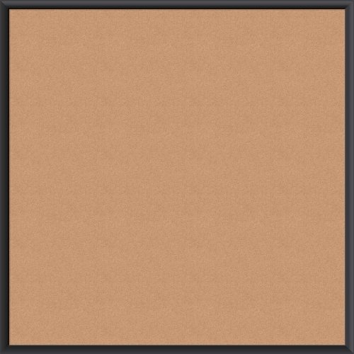 U Brands Cork Bulletin Board, 36 x 36 Inches, Black Aluminum Frame