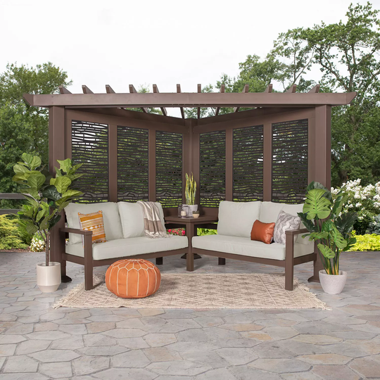 Backyard Discovery Hillsdale Traditional Cabana with Conversation Seating (Cast Pumice) DIY