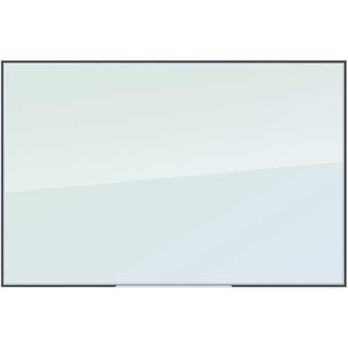 U Brands Glass Dry Erase Board, Only for use with HIGH Energy Magnets, 23" x 35" , White Frosted Surface, White Aluminum Frame (2824U00-01)