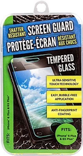 Shatter-Resistant Screen Guard Tempered Glass for iPhone 6 Plus, 6s Plus, 7 Plus