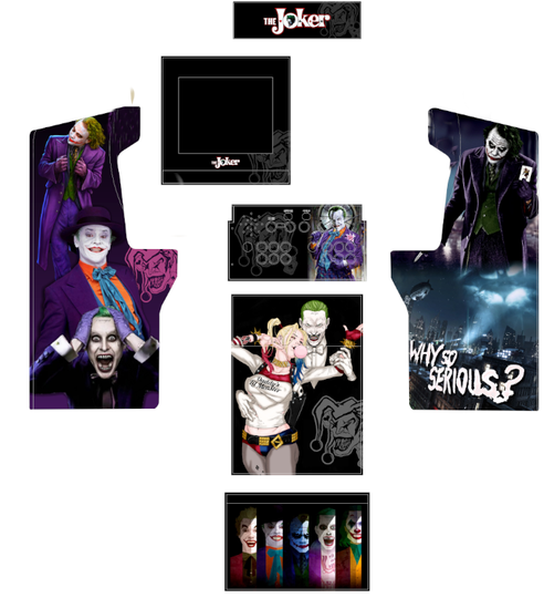 ARCADE1UP Legacy,ARCADE 1UP Joker Purple ARCADE DESIGN Artwork Vinyl Graphics