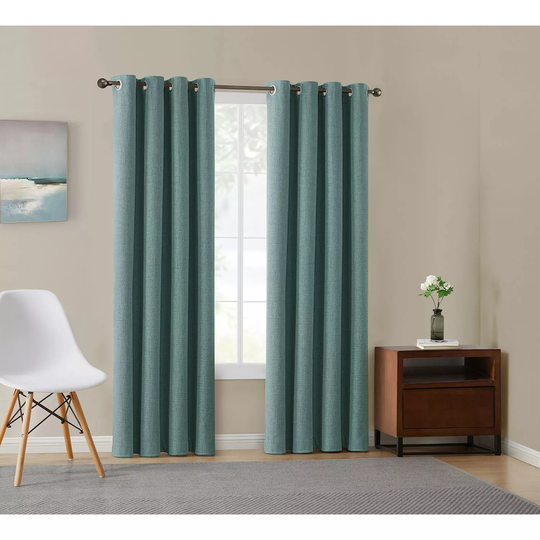 Total Blackout Window Panel Pairs-Aqua 52x84