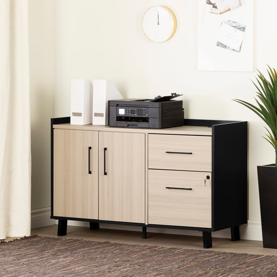 Kozack Natural and Black Credenza