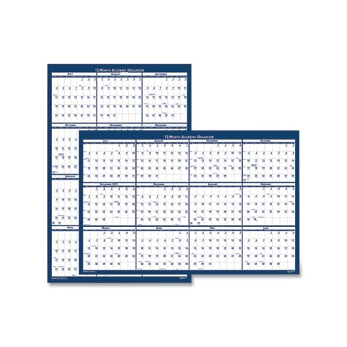 Recycled Poster Style Reversible Academic Yearly Calendar