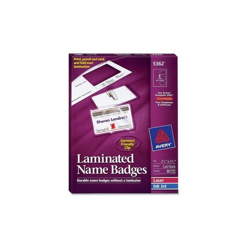 Avery® 5362 Laser/Inkjet Badge Insert