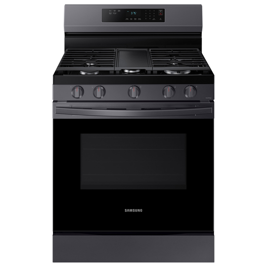 Samsung 6 cu ft Gas Range - Black Stainless Steel
