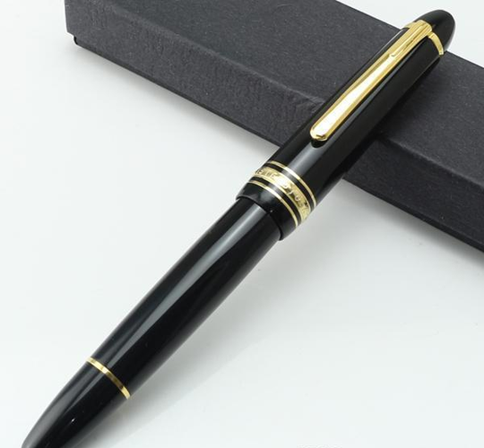 Mb Mountain Pen Mt-149 Black Resin Turning Cap Luxury Pen White Classique Black