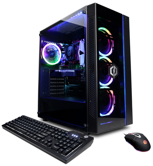 CyberPowerPC Gamer Master Black Gaming Desktop AMD Ryzen 3 4100 8GB RAM 500GB SSD, NVIDIA GeForce RTX 3050
