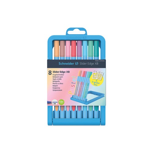 Slider Edge XB Pastel Ballpoint Pens w/Stand