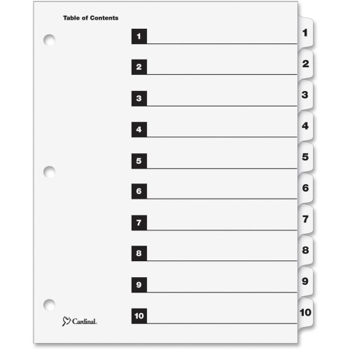 Cardinal OneStep Numbered Index System