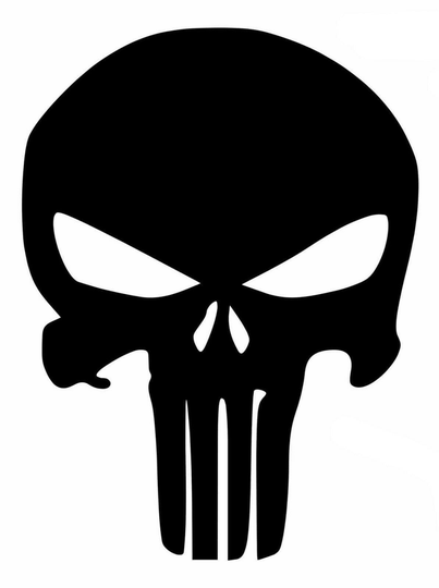 2x Punisher Skull Vinyl Decal Sticker Different colors & size for Cars/Bikes