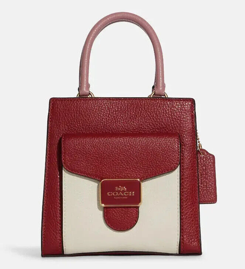New Coach C6994 Mini Pepper Crossbody in Colorblock 1941 Red Multi