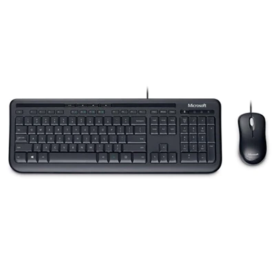 Microsoft Wired Desktop 600 for Business - Keyboard and mouse set - USB - US - black
