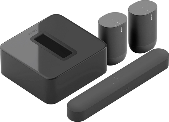 Sonos Beam / Sub / (2) One SL Speaker Kit, Black