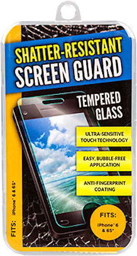 Shatter-Resistant Screen Guard Tempered Glass for iPhone 6, 6s, 7