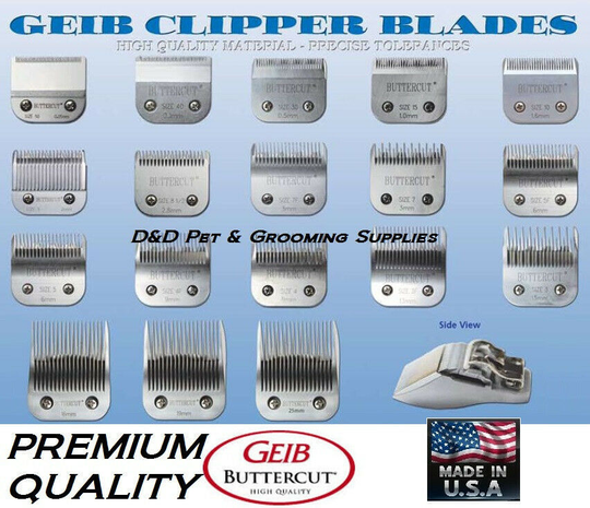 GEIB BUTTERCUT STAINLESS STEEL BLADE Fit Oster,Moser,Wahl,Andis AG/BG/A5 Clipper