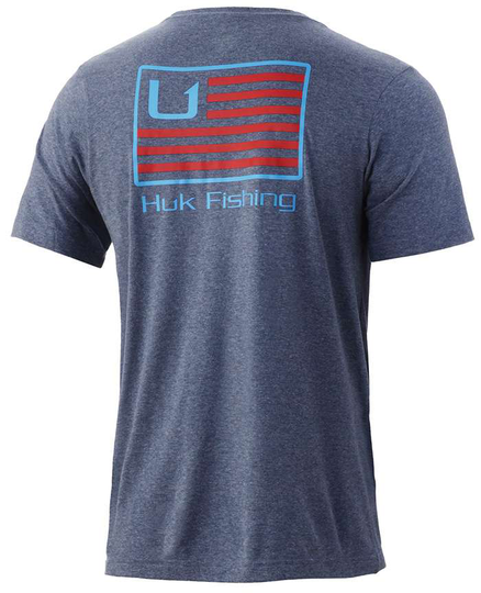 Huk and Bars T-Shirt - Sargasso Heather - X-Large