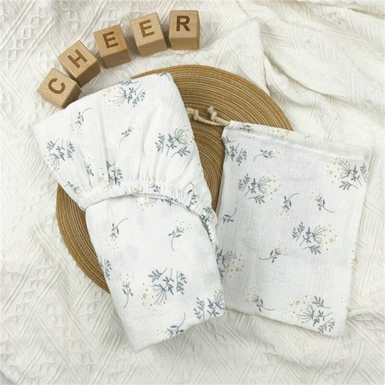 Stretchy Baby Fitted Bassinet Sheet Cradle Basket Pad Sheet Mattres-Retro Floral