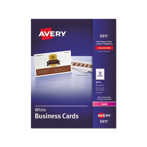Printable Microperforated Business Cards with Sure Feed Technology