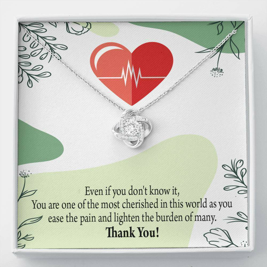 Infirmière Cadeau Even If Amour Pendentif Noeud Collier Appréciation